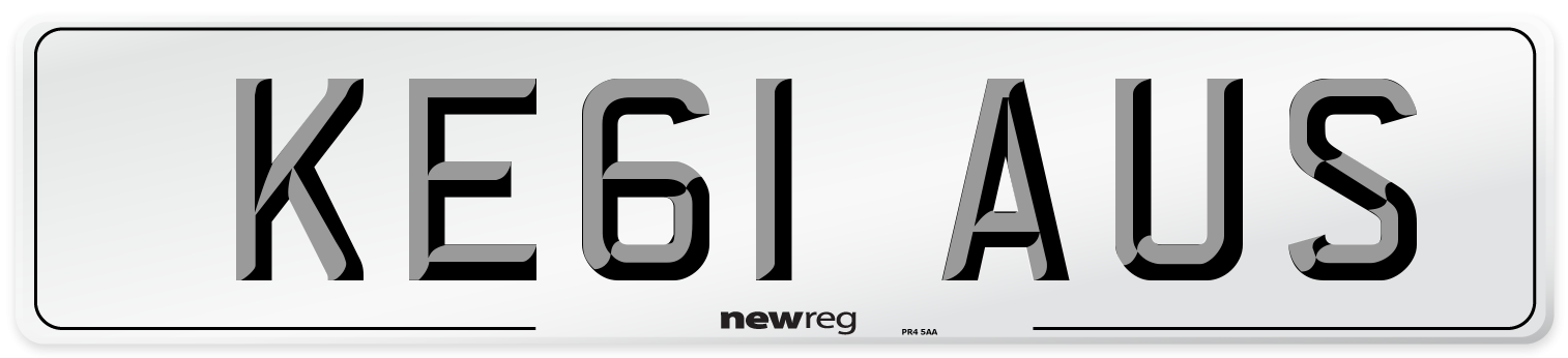 KE61 AUS Number Plate from New Reg